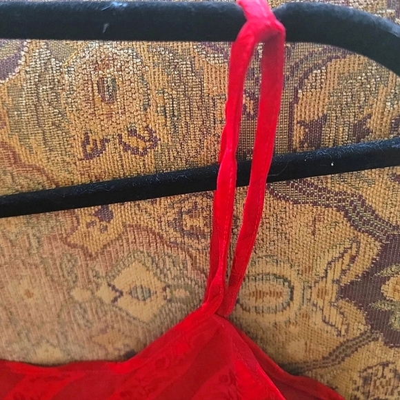 Vintage Lucie Ann II Red Slip Dress Nightgown Medium - Picture 7 of 10